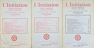 Image du vendeur pour L'Initiation n1, 3, 4. (1974) 47 me anne. Cahiers de documentation sotrique traditionnelle. Revue fonde en 1888 par Papus (Dr Grard Encausse) Organe officiel de l'Ordre Martiniste de Papus. mis en vente par Le Songe de Polia