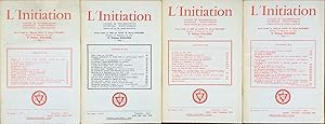 L'Initiation n°1, 2, 3, 4 (1975) 48 ème année. Cahiers de documentation ésotérique traditionnelle...