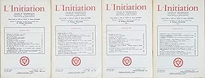 L'Initiation n°1, 2, 3, 4 (1977) Nouvelle série. Cahiers de documentation ésotérique traditionnel...