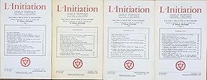 L'Initiation n°1, 2, 3, 4 (1978) Nouvelle série. Cahiers de documentation ésotérique traditionnel...