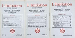 Image du vendeur pour L'Initiation n1, 2, 4. (1980) Nouvelle srie. Cahiers de documentation sotrique traditionnelle. Revue fonde en 1888 par Papus (Dr Grard Encausse) Organe officiel de l'Ordre Martiniste de Papus. mis en vente par Le Songe de Polia