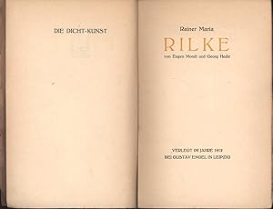 Seller image for Rainer Maria Rilke,Die Dicht-Kunst"," for sale by Antiquariat Kastanienhof