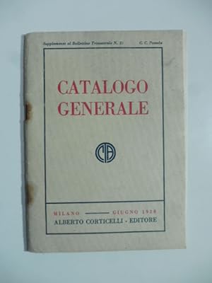 Alberto Corticelli editore. Catalogo generale giugno 1928