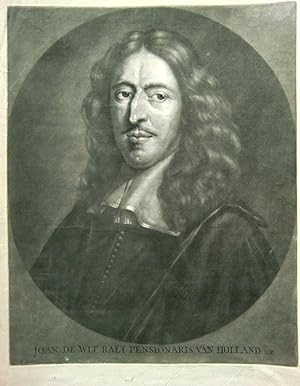 Joan de Wit; Mezzotinto (Schabkunst) von A.Blooteling 1669