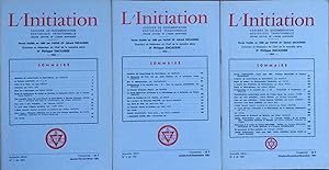 L'Initiation n°1, 3, 4. (1981) Nouvelle série. Cahiers de documentation ésotérique traditionnelle...