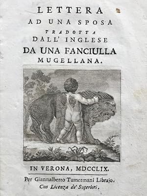 Lettera ad una sposa tradotta dall'inglese da una fanciulla mugellana.