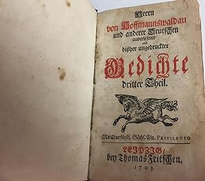 Herrn von Hoffmannswaldau und anderen Deutschen auserlesener und bißher ungedruckter Gedichte dri...