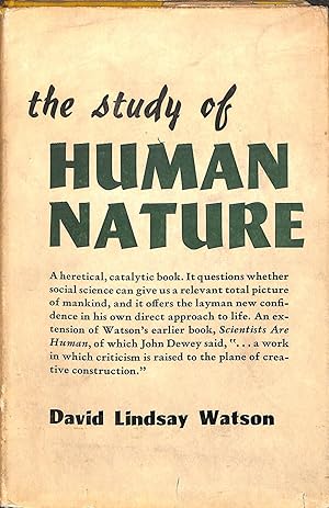 Bild des Verkufers fr The Study of Human Nature zum Verkauf von WeBuyBooks