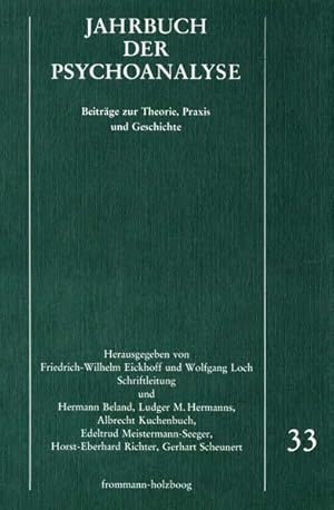 Imagen del vendedor de Jahrbuch der Psychoanalyse. Bd 33 a la venta por Antiquariat Armebooks