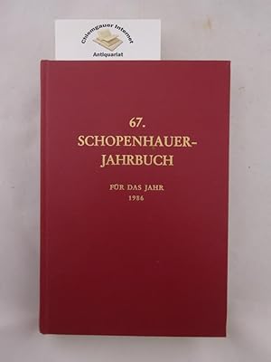 Imagen del vendedor de Siebensechzigstes Jahrbuch der Schopenhauer-Gesellschaft fr das Jahr 1986. a la venta por Chiemgauer Internet Antiquariat GbR