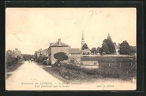 Carte postale Lisieux, Vue generale sur la route