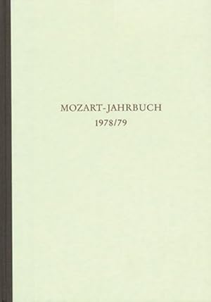 Bild des Verkufers fr Mozart-Jahrbuch: 1978/79. Mozart und seine Umwelt zum Verkauf von ANTIQUARIAT Franke BRUDDENBOOKS