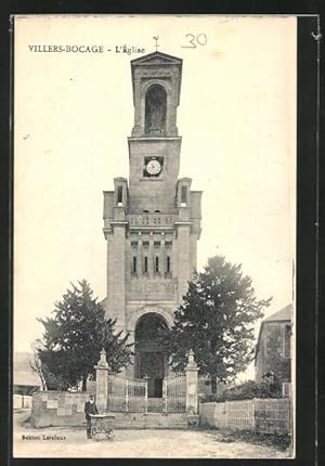 Carte postale Villers-Bocage, L`Eglise