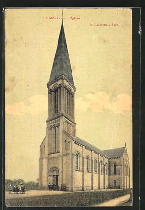 Carte postale Le Molay, L`Eglise