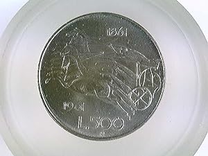Münzen Italien, Republica Italiana, 500 Lire, Wagenrennen, 1961 R, Top-Zustand