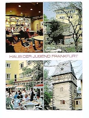 Frankfurt a. Main, Haus der Jugend, 4 Ansichten, Mehrbild-AK, ungelaufen, ca. 1995