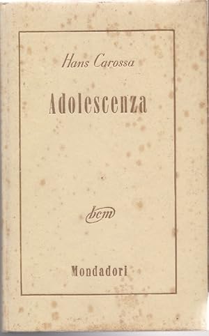 Imagen del vendedor de Adolescenza - Carossa Hans a la venta por libreria biblos