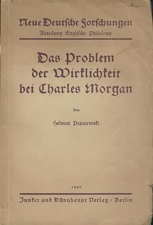 Seller image for Das Problem der Wirklichkeit bei Charles Morgan. for sale by Antiquariat Kaner & Kaner GbR