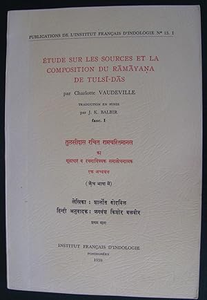 Image du vendeur pour Etude Sur Les Sources Et La Composition Du Ramayana De Tulsi- Das in 2 Volumes mis en vente par Dale A. Sorenson