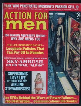 Seller image for ACTION FOR MEN Adventure Magazine July 1969 GGA for sale by Comic World