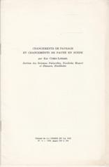 Seller image for Changements de Paysage et Chengements de Faune en Suede for sale by Buchversand Joachim Neumann