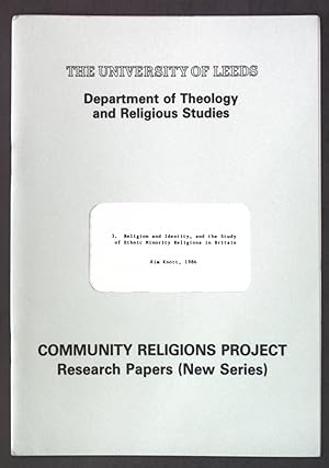 Imagen del vendedor de Religion and Identity, and the Study of Ethnic Minority Religions in Britain; Community Religions Project, Research Papers 3; a la venta por books4less (Versandantiquariat Petra Gros GmbH & Co. KG)