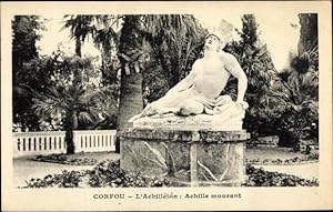 Bild des Verkufers fr Ansichtskarte / Postkarte Korfu Griechenland, L'Achillion, Achille mourant zum Verkauf von akpool GmbH