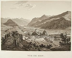 Image du vendeur pour Vue de Sion. mis en vente par Harteveld Rare Books Ltd.