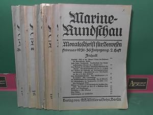 Seller image for Marine-Rundschau. Monatsschrift fr Seewesen. 33.Jg. 1928, Heft 1,3-7,11; 34.Jg.1934, Heft 1-3,9; 35.Jg.1930, Heft 11-12; 36.Jg.1931 Heft 1-6,8-10,12. for sale by Antiquariat Deinbacher