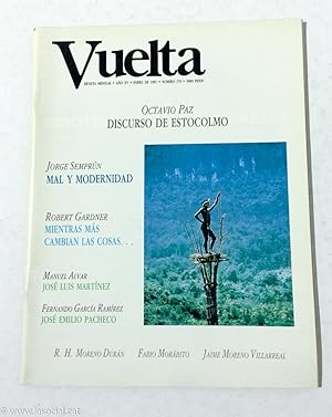 Imagen del vendedor de Revista Vuelta. Ao XV. Enero de 1991. Nmero 170 a la venta por La Social. Galera y Libros
