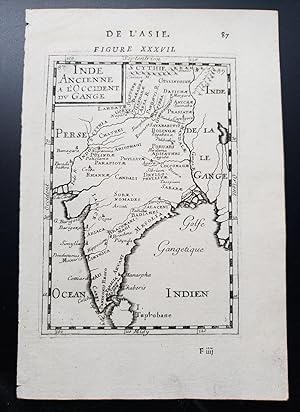 Original Map - "De L'Asie. Figure XXXVII. Inde Ancienne a L'Occident du Gange."