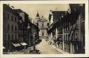 Bild des Verkufers fr Ansichtskarte / Postkarte Solothurn Stadt Schweiz, Straenpartie, Hauptgasse zum Verkauf von akpool GmbH