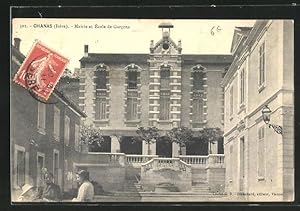 Carte postale Chanas, Mairie et Ecole de Garcons