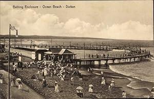 Bild des Verkufers fr Ansichtskarte / Postkarte Durban Sdafrika, Bathing enclosure, ocean beach zum Verkauf von akpool GmbH