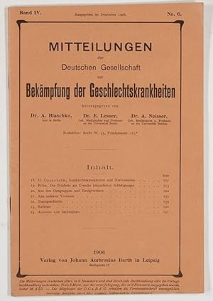 Bild des Verkufers fr Geschlechtskrankheiten und Nervenleiden (pp.107-113). zum Verkauf von Antiq. F.-D. Shn - Medicusbooks.Com