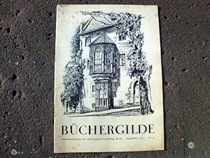 Imagen del vendedor de Bchergilde. Hausmitteilungen der Bchergilde Gutenberg, Berlin. September 1937, Nr. 9. Erstausgabe. a la venta por Versandantiquariat Abendstunde