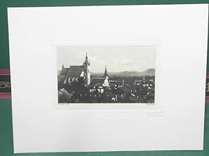 Bild des Verkufers fr Krems an der Donau - original Radierung. zum Verkauf von Antiquariat Deinbacher
