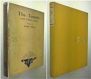 The Temple and Other Poems. First Edition in Original Dustjacket SIGNED by Arthur Waley