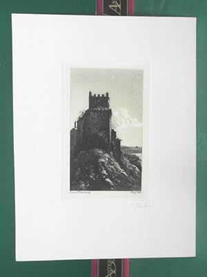Bild des Verkufers fr Burg Weitenegg (Ansicht) - original Radierung. zum Verkauf von Antiquariat Deinbacher
