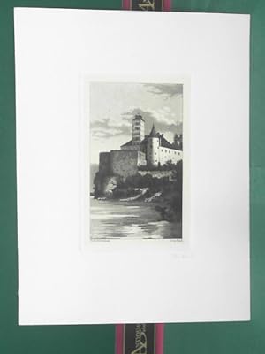 Bild des Verkufers fr Schnbhel (Ansicht) - original Radierung. zum Verkauf von Antiquariat Deinbacher