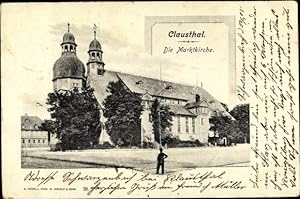 Bild des Verkufers fr Ansichtskarte / Postkarte Clausthal Zellerfeld im Oberharz, Marktkirche zum Verkauf von akpool GmbH