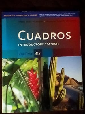 Seller image for Cuadros Introductory Spanish Volumes 1 and 2 - Annotated Instructor's Edition for sale by Text4less