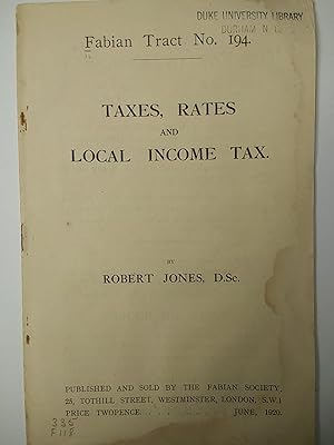 Taxes, Rates and Local Income Tax