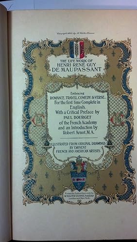 Image du vendeur pour The Life Work of Henri Rene Guy De Maupassant Vol. X: Pierre Et Jean or Crucifixion. Edition de Luxe mis en vente par Early Republic Books