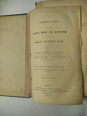 Seller image for Introduction to the Critical Study and Knowledge, Volume II, part II for sale by Early Republic Books