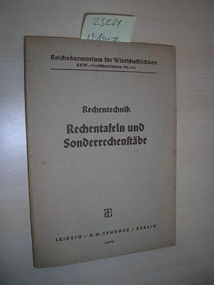 Rechentafeln und Sonderrechenstäbe. Rechentechnik.