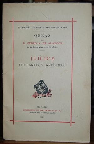 Seller image for JUICIOS LITERARIOS Y ARTISTICOS for sale by Fbula Libros (Librera Jimnez-Bravo)