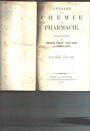 Bild des Verkufers fr Annalen der Chemie und Pharmacie Band 107 und 108 zum Verkauf von Windau Antiquariat