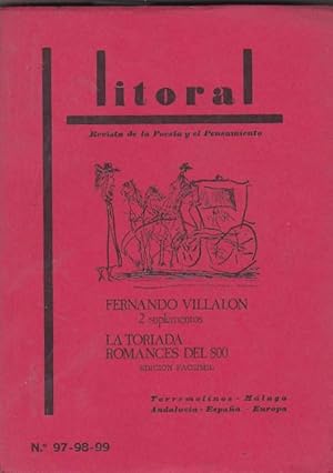 Bild des Verkufers fr N 97-98-99. Fernando Villaln 2 suplementos. La Toriada romances del 800. Edicin fascmil zum Verkauf von LIBRERA GULLIVER