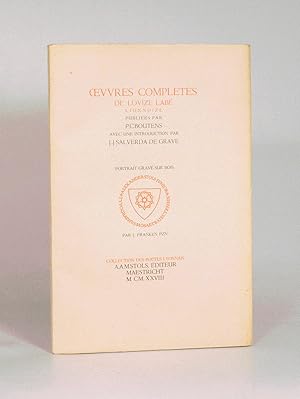 Image du vendeur pour OEUVRES COMPLTES de Louize Lab lionnoize publies par P. C. Boutens avec une introduction par J.-J. Salverda de Grave. mis en vente par LIBRAIRIE RIC CASTRAN